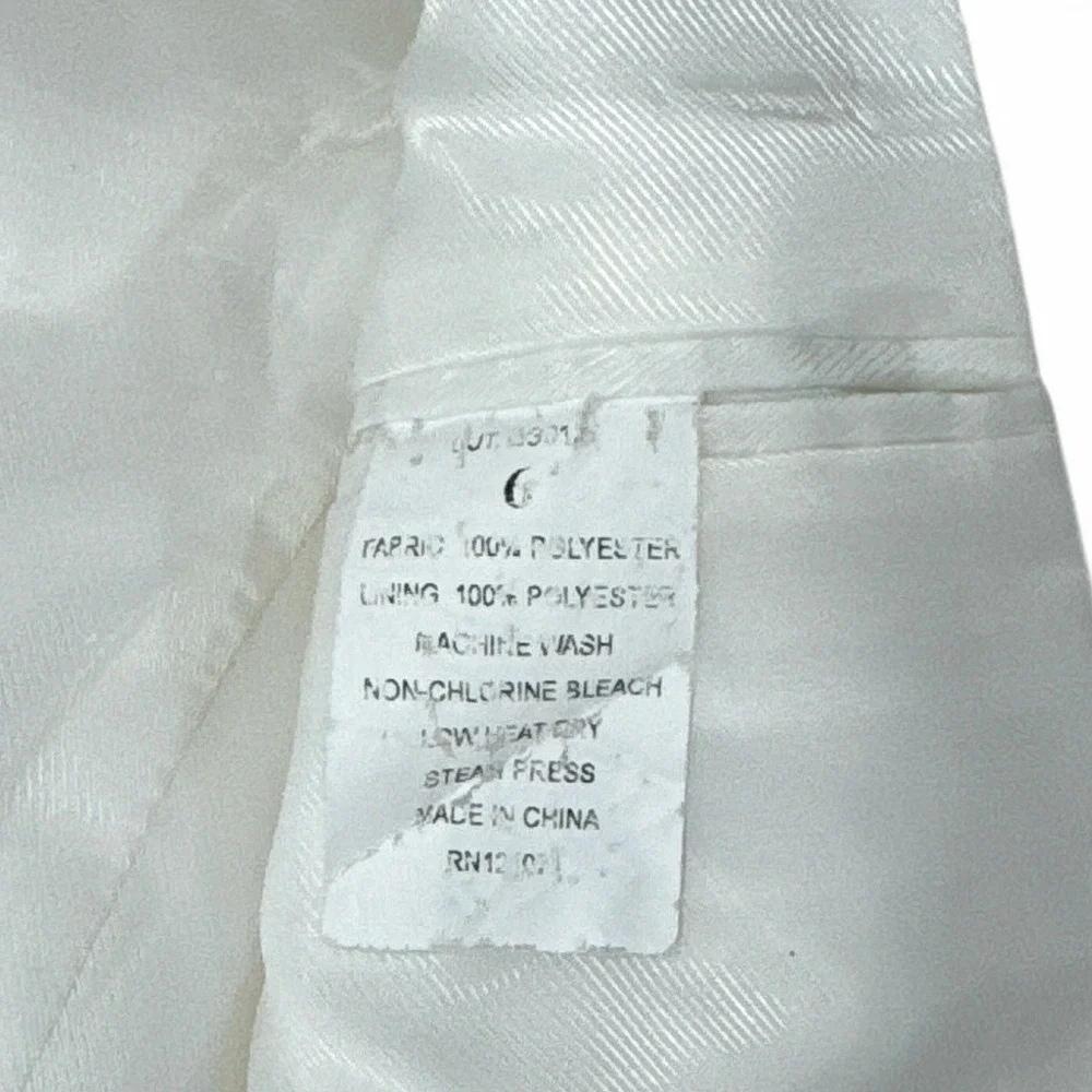 Lord‎ West Boys White Tuxedo Jacket Size 6 Formal Wedding Ring Bearer Suit Coat